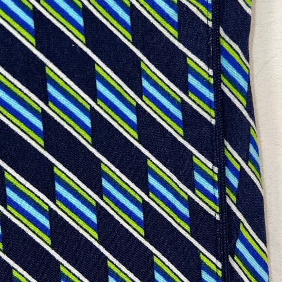 EPNY Golf Tricolor Dash Diagonal Shorts Inky Blue Multi Fitted Stretch Size M - Picture 4 of 12